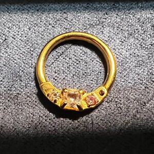 Maria Tash 11mm septum - titanium and cubic zirconia. High quality!